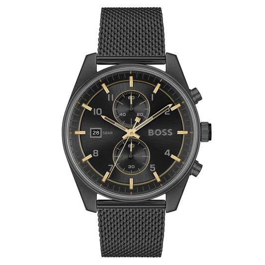Hugo Boss Men's Black Stainless Steel Dress Watch
