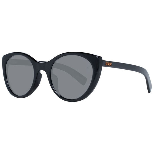Ermenegildo Zegna Women’s Sunglasses – Black Resin Frame, Grey Lenses