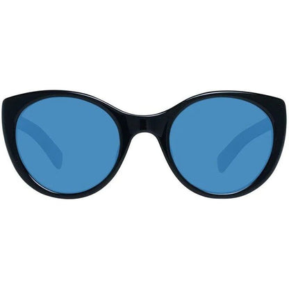 Ermenegildo Zegna Unisex Sunglasses – Black Square Frame, Blue Lenses