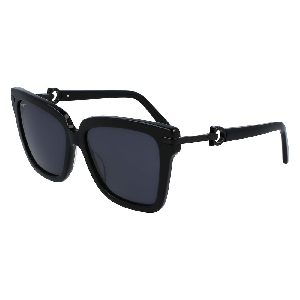 Ferragamo Women’s Sunglasses – Black Acetate Frame, Category 3 Lenses