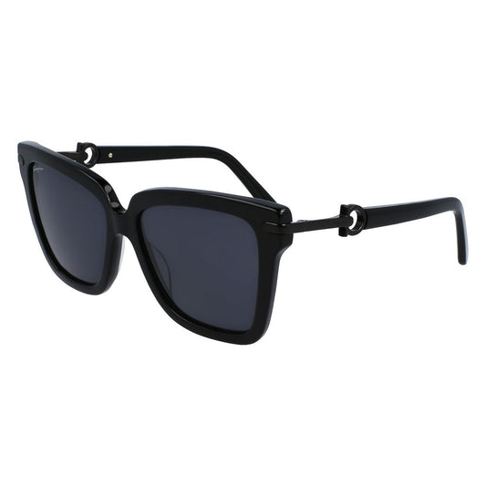 Ferragamo Women’s Sunglasses – Black Acetate Frame, Category 3 Lenses