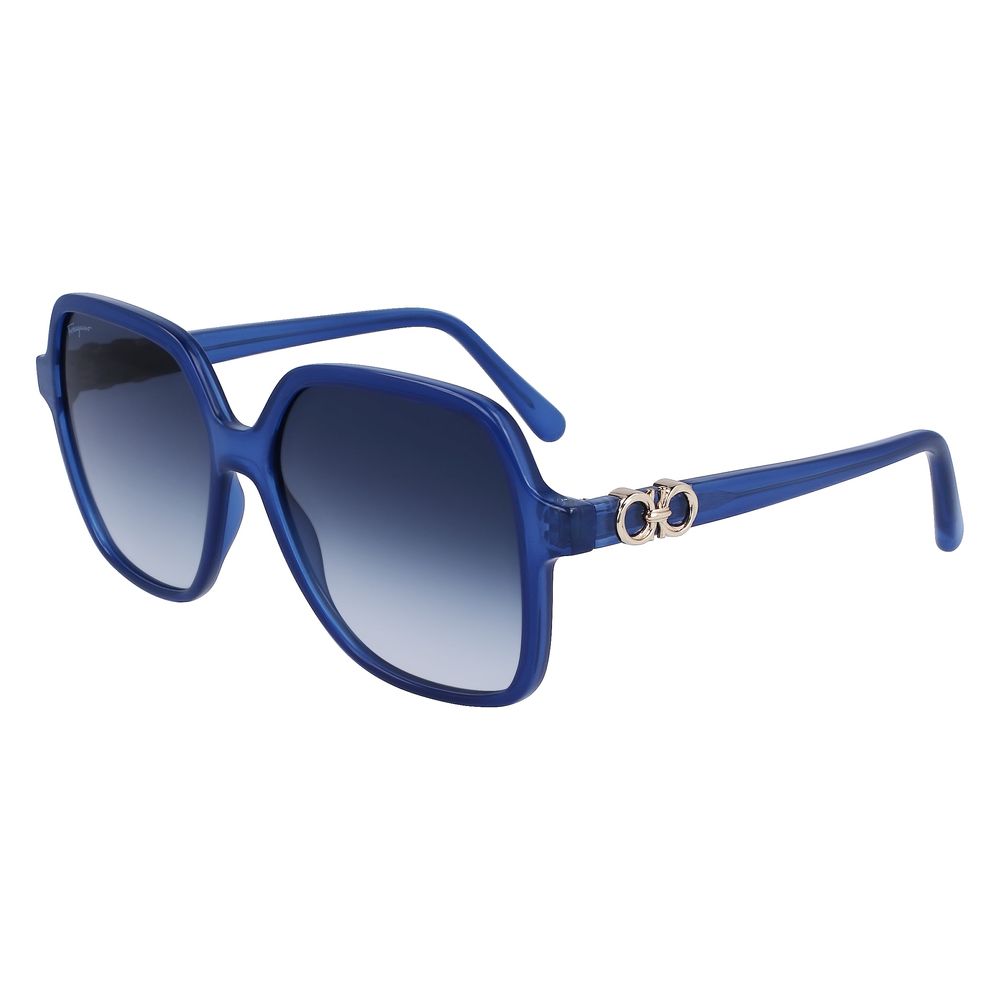 Ferragamo Women’s Sunglasses – Blue Injected Frame, Stylish Look