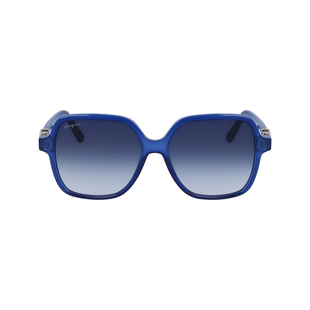 Ferragamo Women’s Sunglasses – Blue Injected Frame, Stylish Look