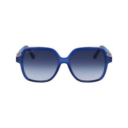 Ferragamo Women’s Sunglasses – Blue Injected Frame, Stylish Look