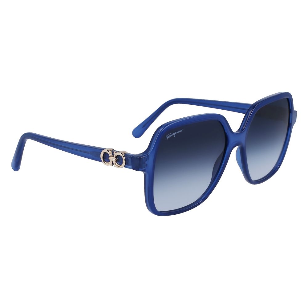 Ferragamo Women’s Sunglasses – Blue Injected Frame, Stylish Look