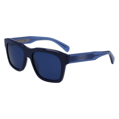 Ferragamo Men’s Sunglasses – Blue Acetate Frame, Category 3 Lenses
