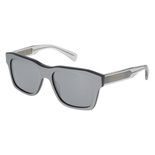 Ferragamo Men’s Sunglasses – Grey Acetate Frame, Grey Lenses