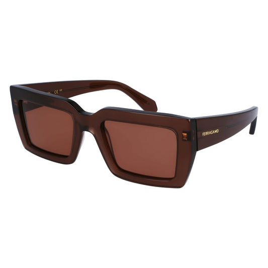 Ferragamo Women’s Sunglasses – Brown Acetate Frame, 54mm Lenses