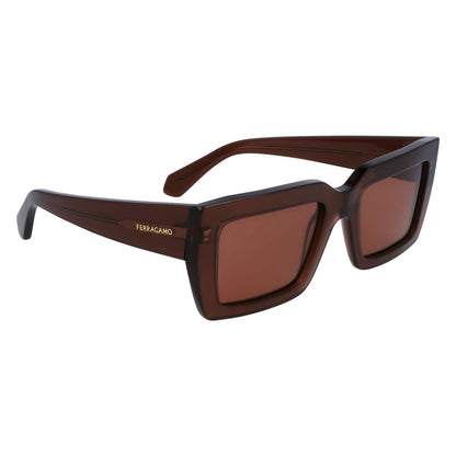 Ferragamo Women’s Sunglasses – Brown Acetate Frame, 54mm Lenses