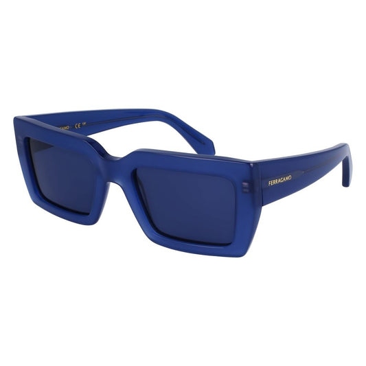 Ferragamo Women’s Sunglasses – Blue Acetate Frame, Category 3 Lenses