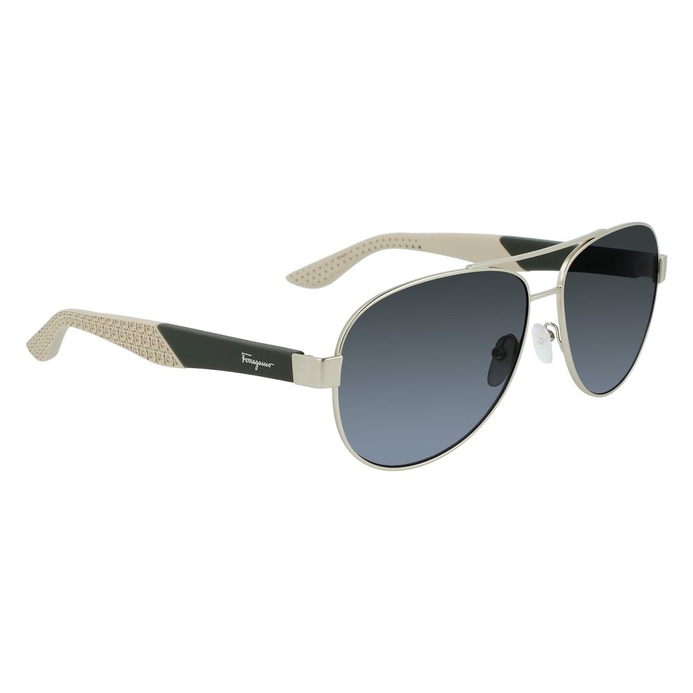 Ferragamo Gold Metal Sunglasses – Luxurious 62mm Lenses