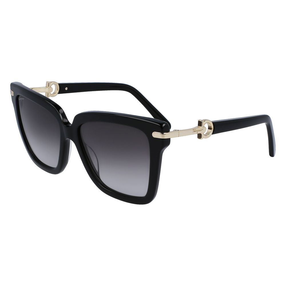 Ferragamo Women’s Sunglasses – Black Acetate Frame, Gradient Lenses