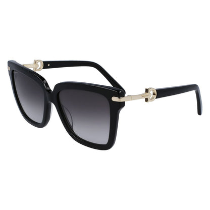 Ferragamo Women’s Sunglasses – Black Acetate Frame, Gradient Lenses