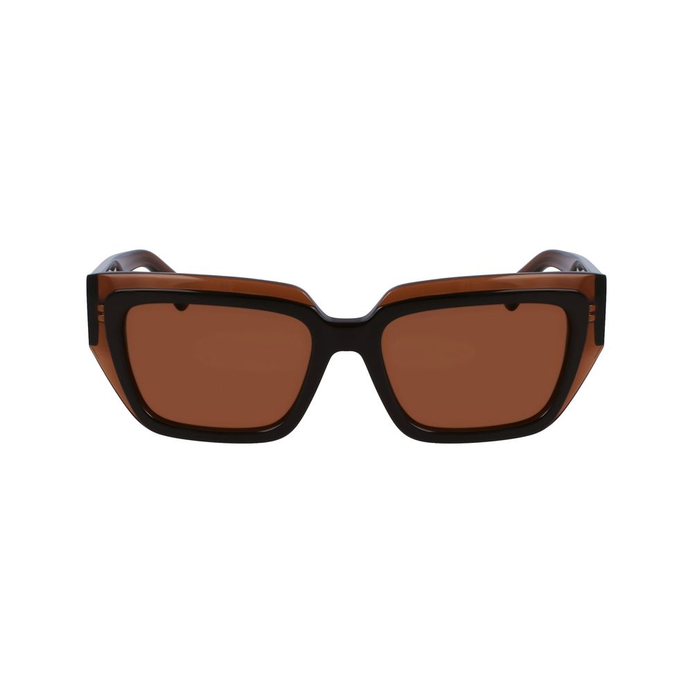 Ferragamo Women’s Sunglasses – Brown Acetate Frame with Brown Lenses