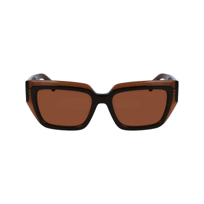 Ferragamo Women’s Sunglasses – Brown Acetate Frame with Brown Lenses