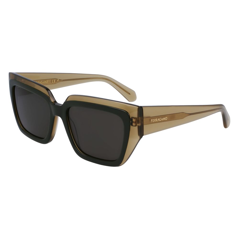Ferragamo Women’s Sunglasses – Green Acetate Frame