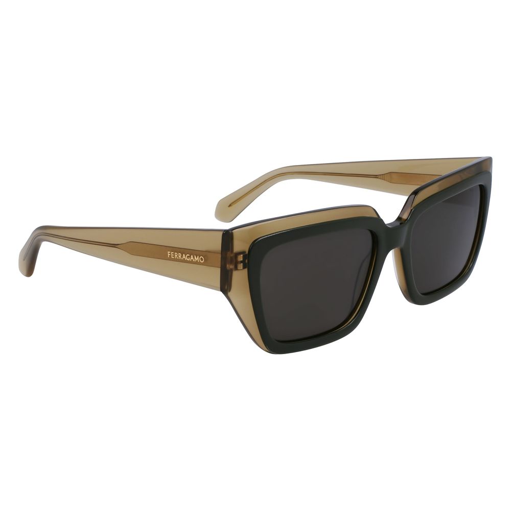 Ferragamo Women’s Sunglasses – Green Acetate Frame