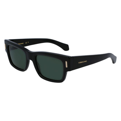 Ferragamo Men's Sunglasses – Black Acetate Frame, Dark Lenses