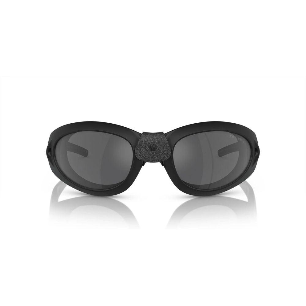 Giorgio Armani Unisex Sunglasses – Black Acetate Frame, Grey Lenses