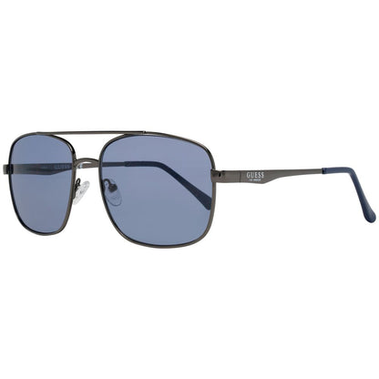 Guess Men’s Sunglasses – Black Metal Frame, Grey Lenses