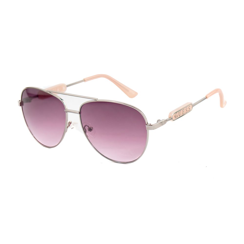 Guess Women’s Sunglasses – Grey Injected Frame, Pink Lenses