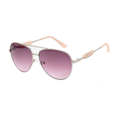 Guess Women’s Sunglasses – Grey Injected Frame, Pink Lenses
