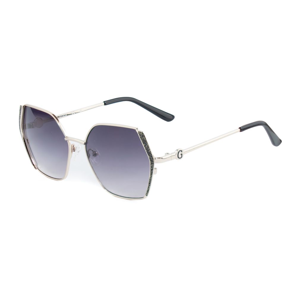 Guess Women’s Sunglasses – Grey Metal Frame, Blue Lenses