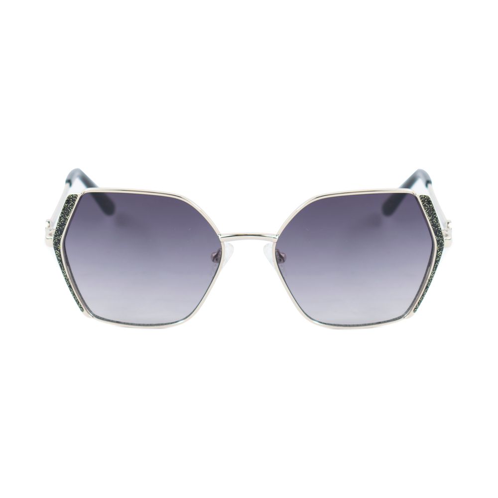 Guess Women’s Sunglasses – Grey Metal Frame, Blue Lenses