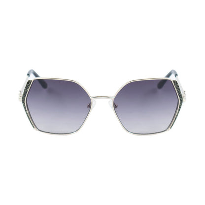 Guess Women’s Sunglasses – Grey Metal Frame, Blue Lenses
