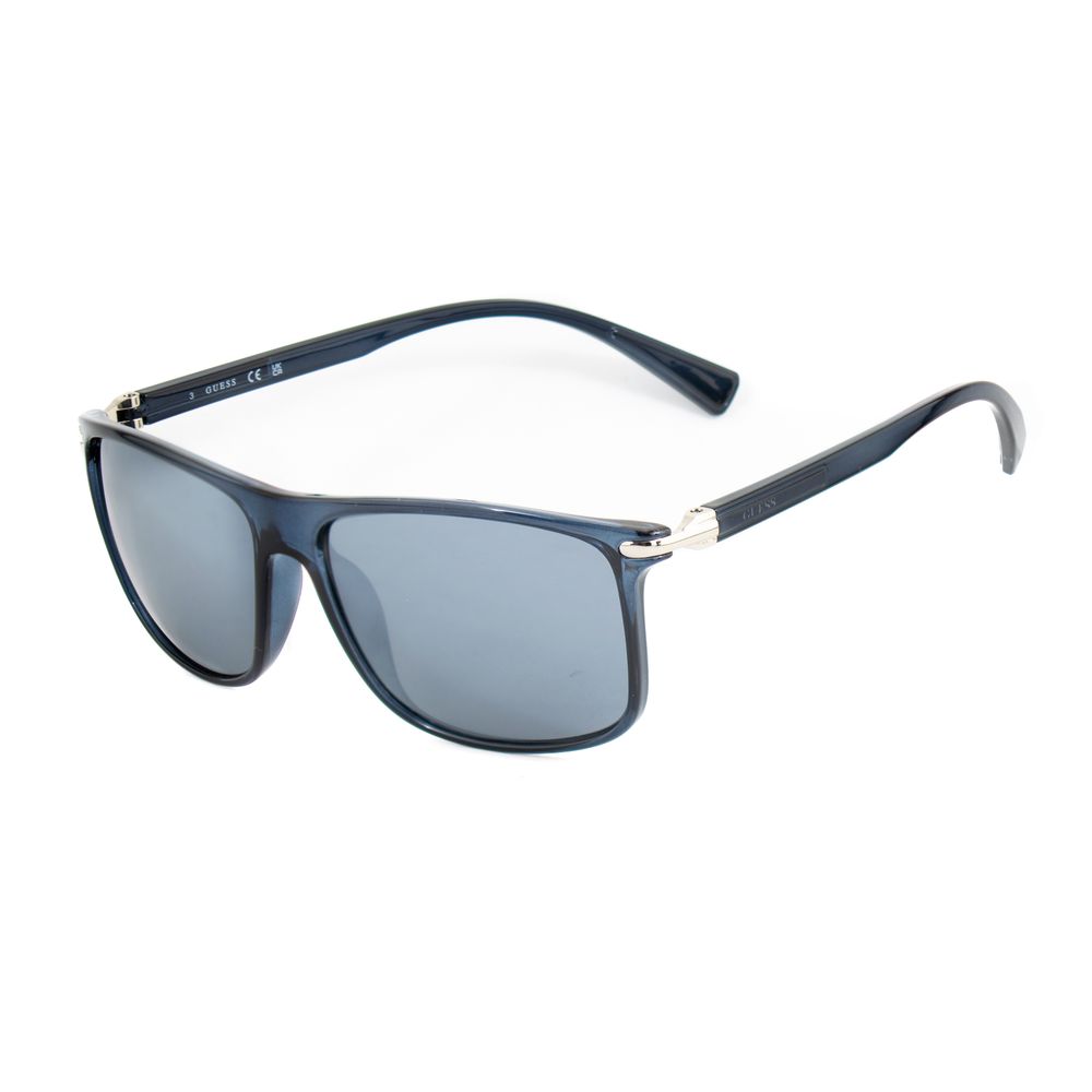 Guess Men’s Sunglasses – Blue Injected Frame, Gradient Lenses
