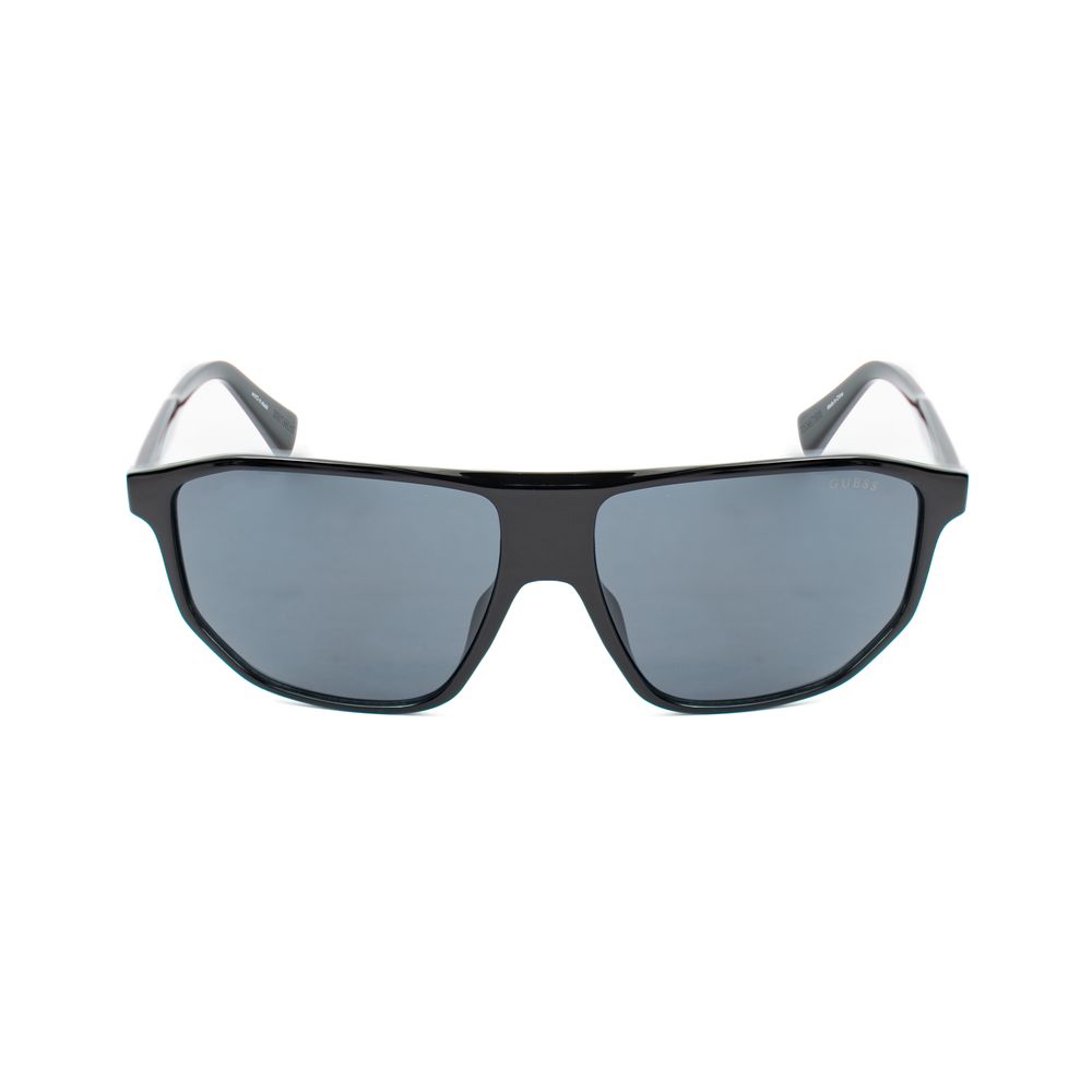 Guess Men’s Sunglasses – Black Injected Frame, Grey Lenses