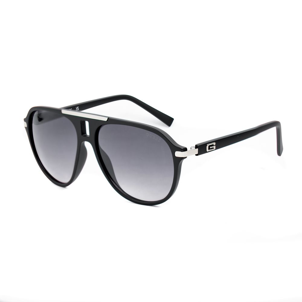 Guess Men’s Sunglasses – Black Full-Rim Frame, Grey Gradient Lenses