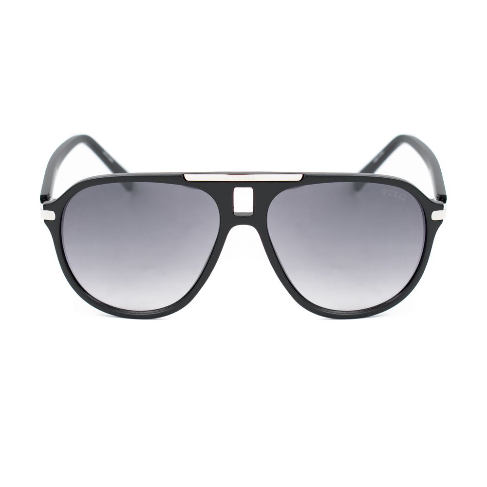 Guess Men’s Sunglasses – Black Full-Rim Frame, Grey Gradient Lenses
