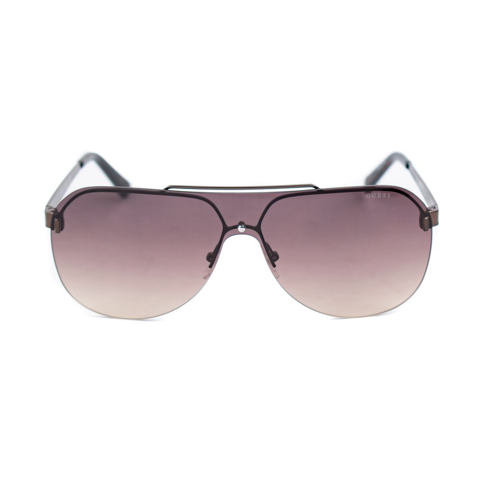 Guess Men’s Sunglasses – Brown Metal Frame, Degraded Lenses