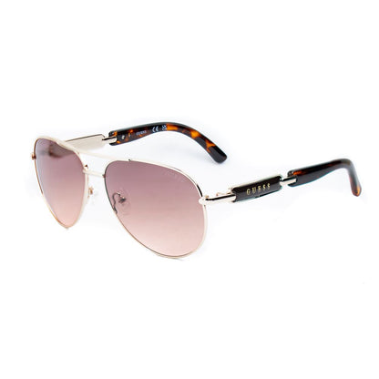 Guess Women’s Sunglasses – Golden Metal Frame, Blue Gradient Lenses