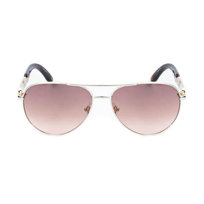Guess Women’s Sunglasses – Golden Metal Frame, Blue Gradient Lenses