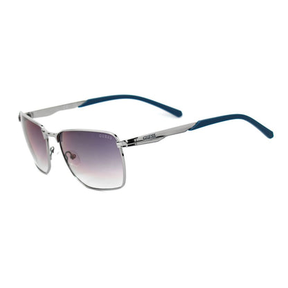 Guess Men’s Sunglasses – Grey Metal Frame, Multicoloured Gradient Lenses
