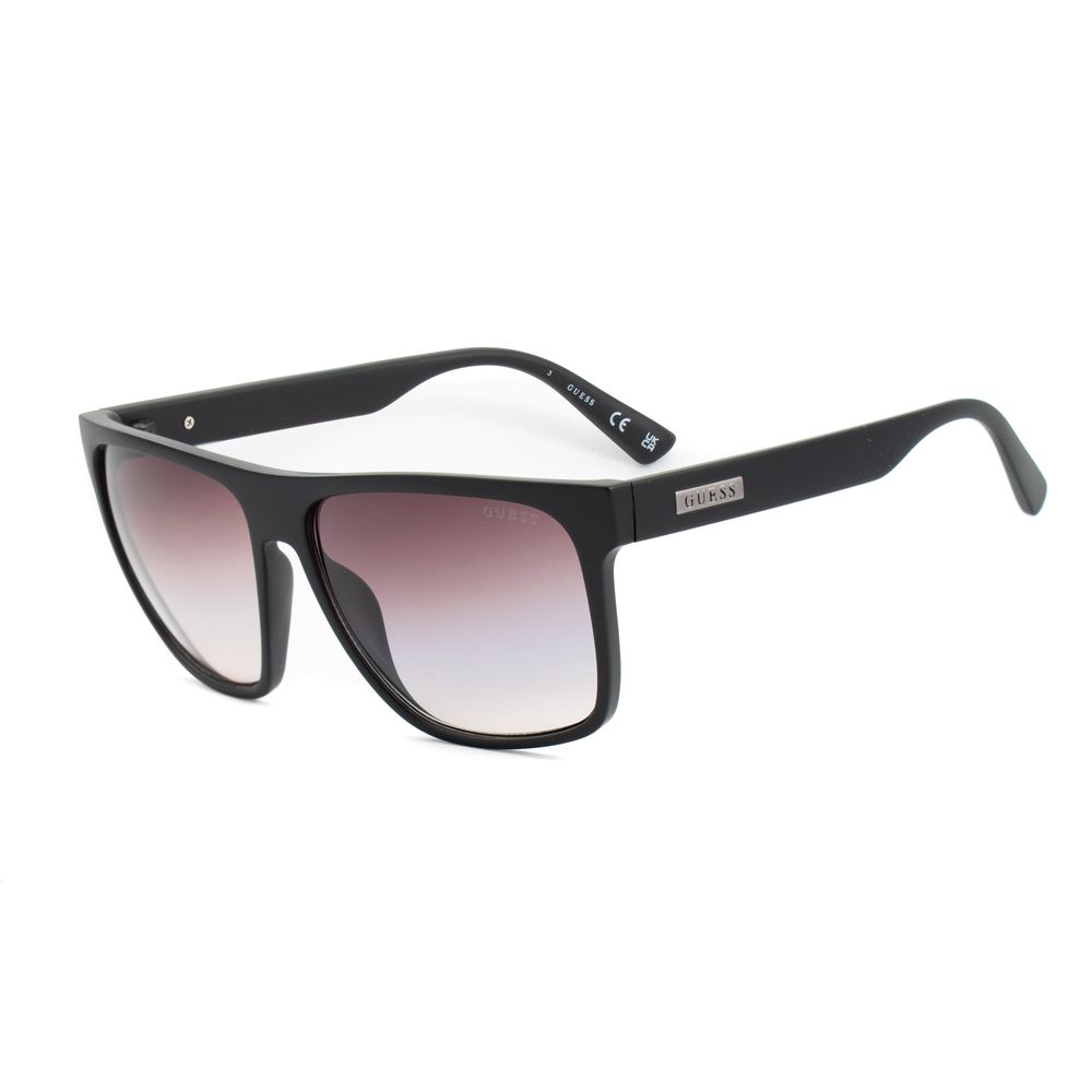 Guess Men’s Sunglasses – Black Injected Frame, Brown Lenses