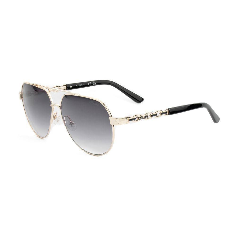 Guess Women’s Sunglasses – Golden Metal Frame, Grey Lenses