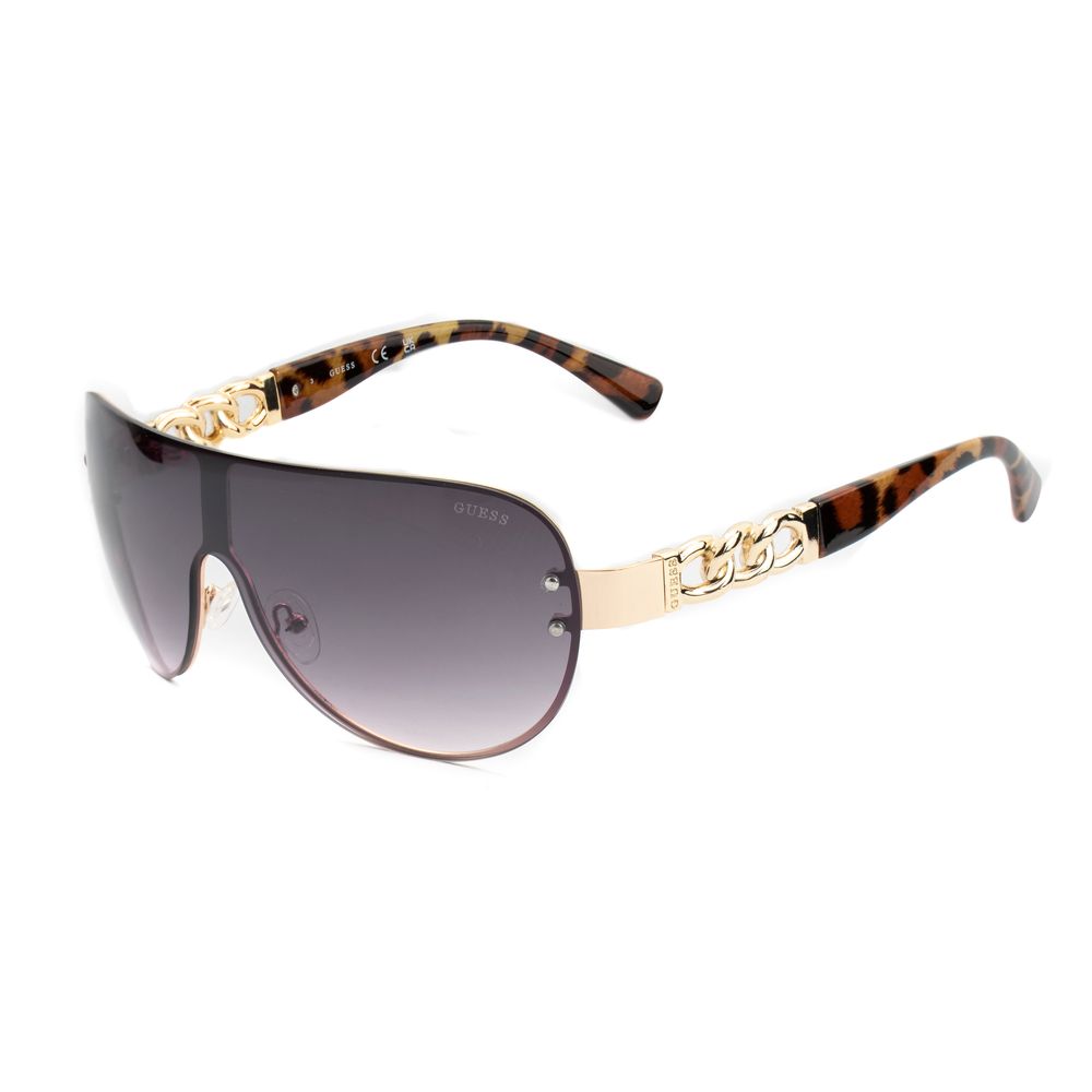Guess Women’s Sunglasses – Golden Metal Frame, Purple Lenses