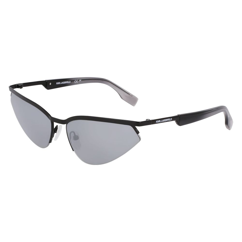Karl Lagerfeld Unisex Sunglasses – Black Metal Frame, Gradient Lenses