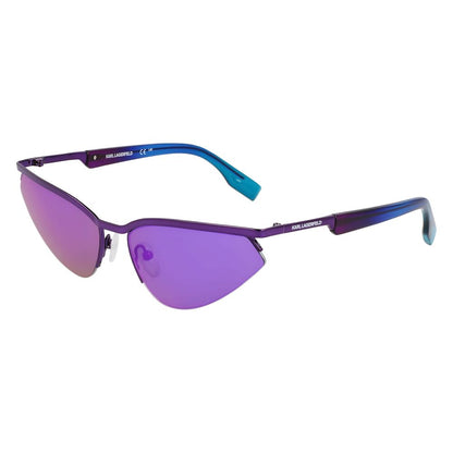 Karl Lagerfeld Unisex Sunglasses – Purple Metal Frame, 61mm Lenses