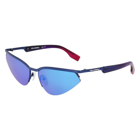 Karl Lagerfeld Unisex Sunglasses – Blue Metal Frame with Category 3 Lenses