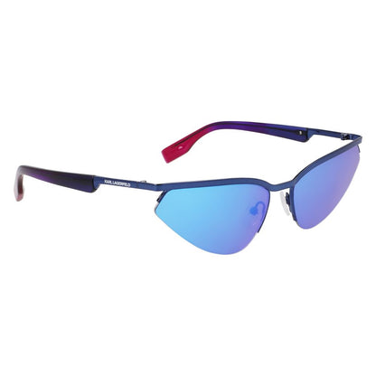 Karl Lagerfeld Unisex Sunglasses – Blue Metal Frame with Category 3 Lenses