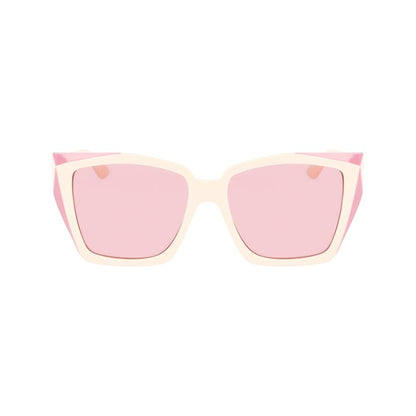 Karl Lagerfeld Women’s Sunglasses – Grey Oversized Frame, Grey Lenses