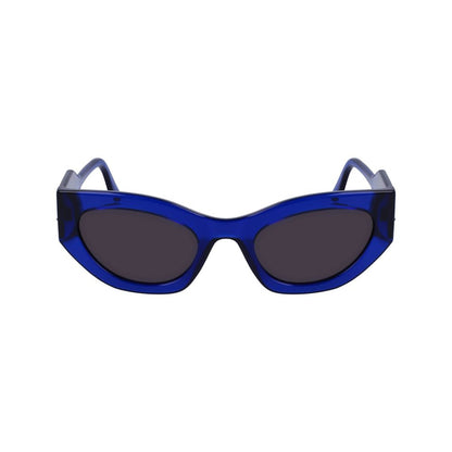 Karl Lagerfeld Women’s Sunglasses – Blue Injected Frame, 52mm Lenses