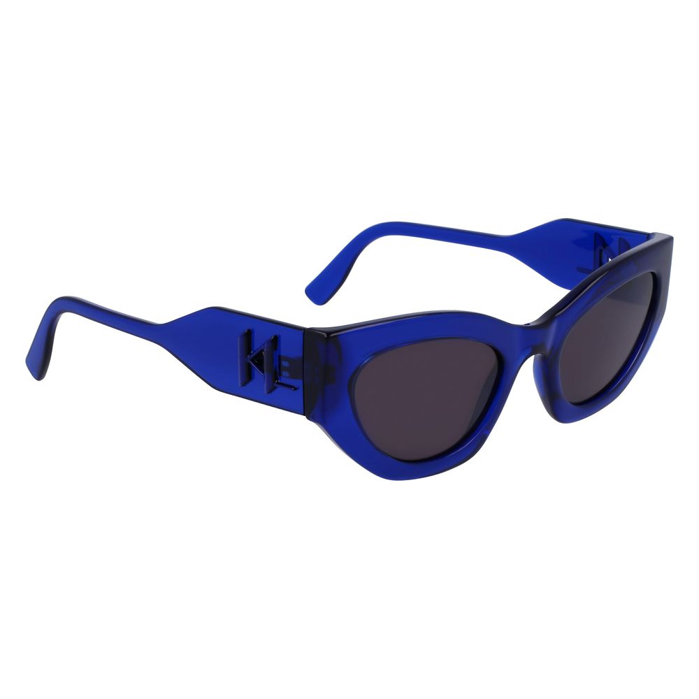 Karl Lagerfeld Women’s Sunglasses – Blue Injected Frame, 52mm Lenses