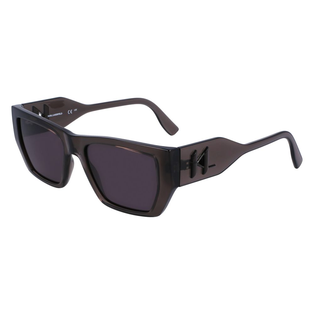 Karl Lagerfeld Unisex Sunglasses – Grey Injected Frame, Grey Lenses