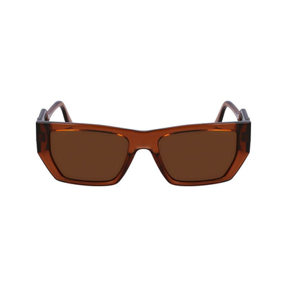 Karl Lagerfeld Unisex Sunglasses – Brown Injected Frame, Yellow Lenses