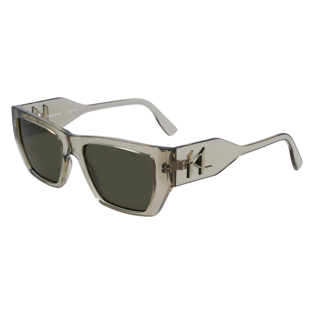 Karl Lagerfeld Unisex Sunglasses – Brown Injected Frame, Beige Lenses